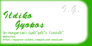 ildiko gyopos business card